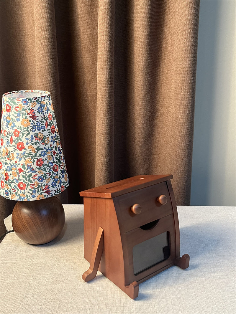 Wooden Robot Piggy Bank - Transparent Savings Jar , Creative Gifts,Bedroom Decoration