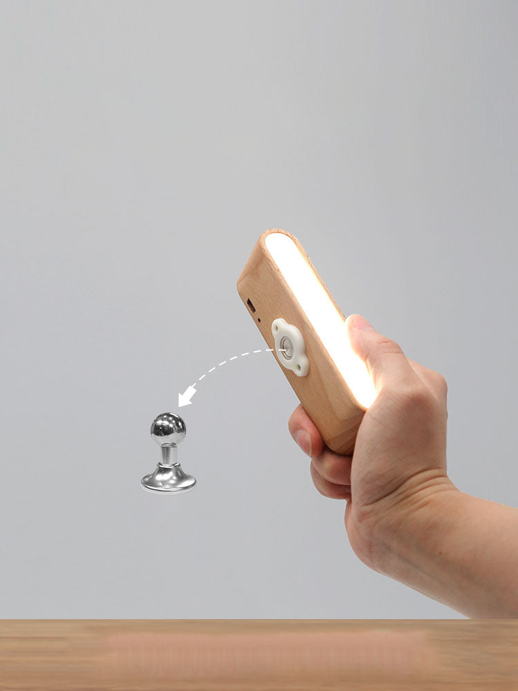 Wooden Wall Mounted Led Rechargeable Lights, Bedside Lamp