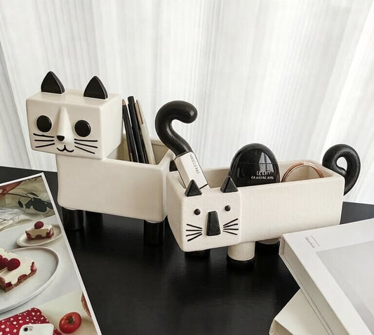 Cute Cat-shaped Storage Box: Bring New Vitality to Home and Office Desktops