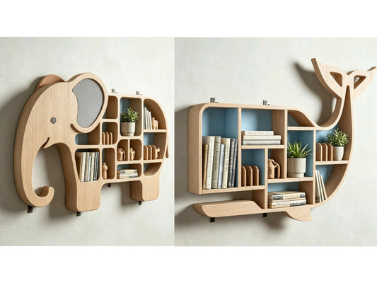 Whimsical Animal-Shaped Wooden Wall Shelves: Where Function Meets Playful Design