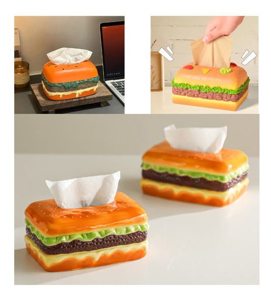 Burger Tissue Box: A Playful & Festive Christmas Gift for Home Decor Enthusiasts