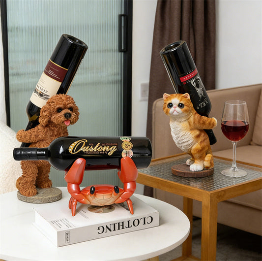 Stunning Party Decorations,Uncork the Fun: Quirky Animal Wine Racks That Steal the Show