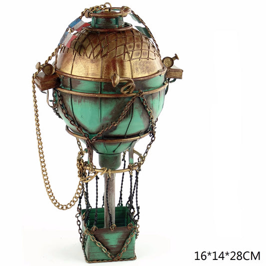 18th century French hot air balloon iron decorative model ornaments, nostalgic bar shop hanging home decoration props