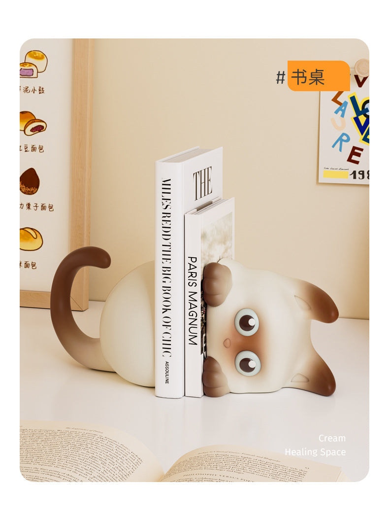 3D Cat Learning Bookends, Office Desktop Decoration Gift