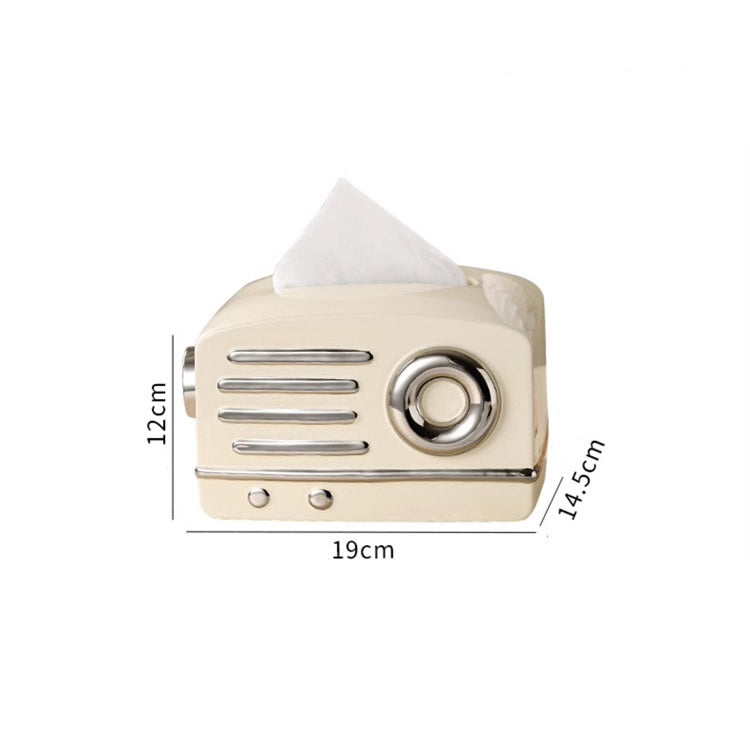 Creative Ceramic Radio Tissue Box, Art Design
