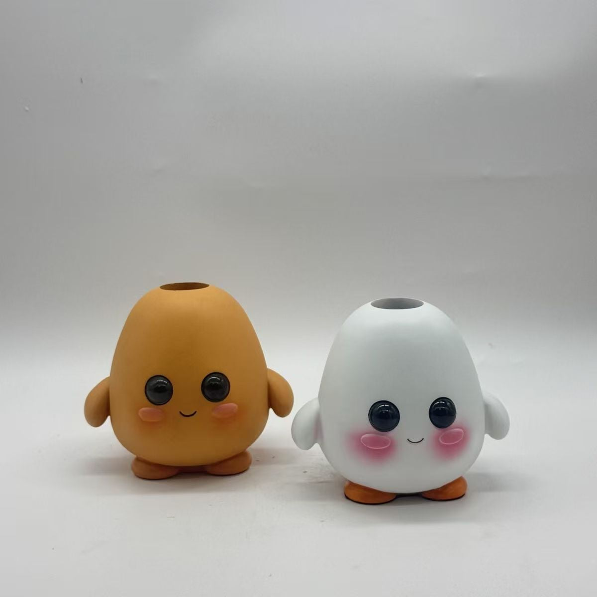 Cute Character Face Vase - Office Desk Pen Holder, Small Ornaments