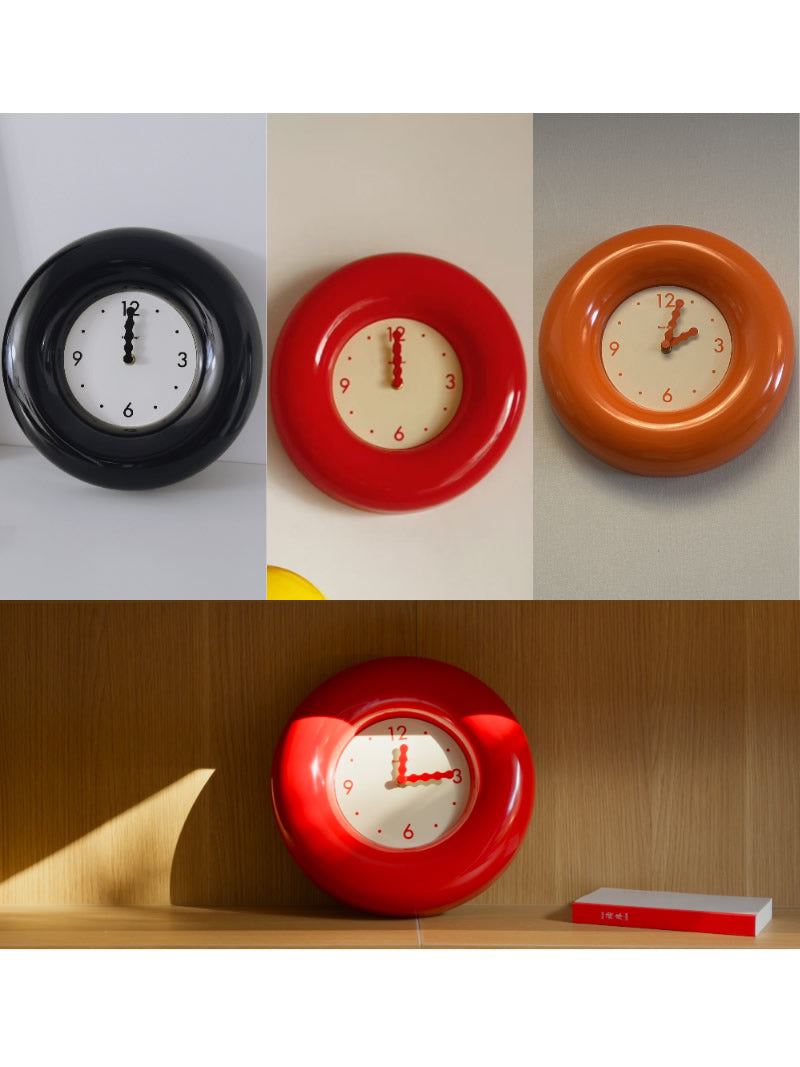 Exquisite Donut Wall Clock - Round Art Clock for Home, Office & Cafe Decor