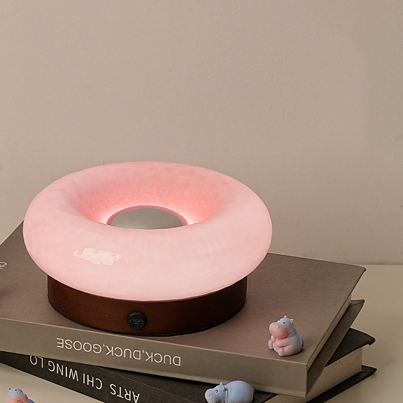 Donut-Shaped Touch Lamp - Rechargeable Led Night Light, Gift For Her