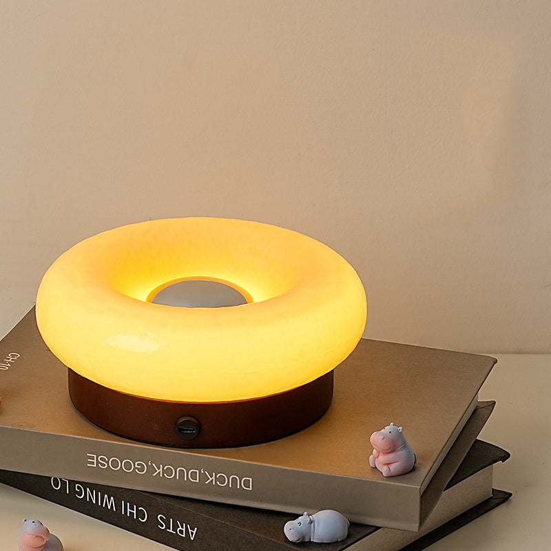 Donut-Shaped Touch Lamp - Rechargeable Led Night Light, Gift For Her