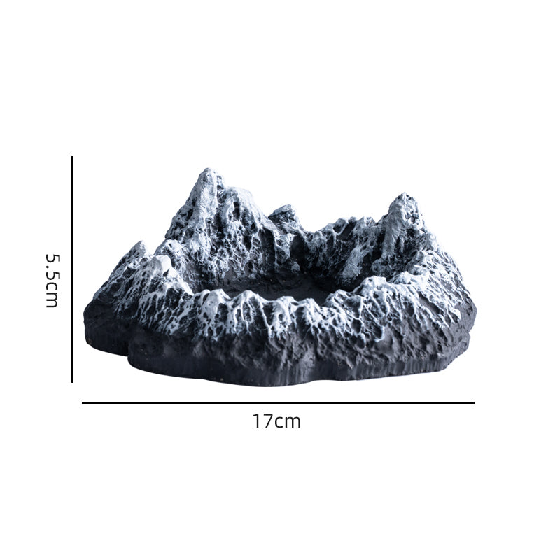 Industrial-Style Cement Ashtray, Volcano-Inspired Design