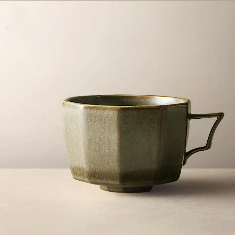 Retro Polygonal Gradient Color Ceramic Coffee Cup