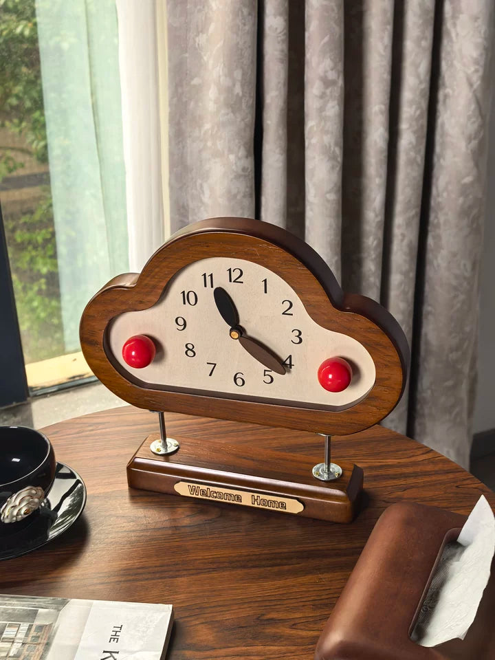 Exquisite Cloud-Shaped Desk Clock Silent Non-Ticking Table Clock  for Home Decor Gift