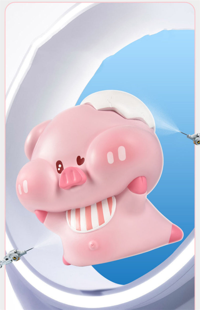 Cute Blush Pink Piggy Bank, Cartoon Animal Coin Storage Jar for Kids & Desktop Decor