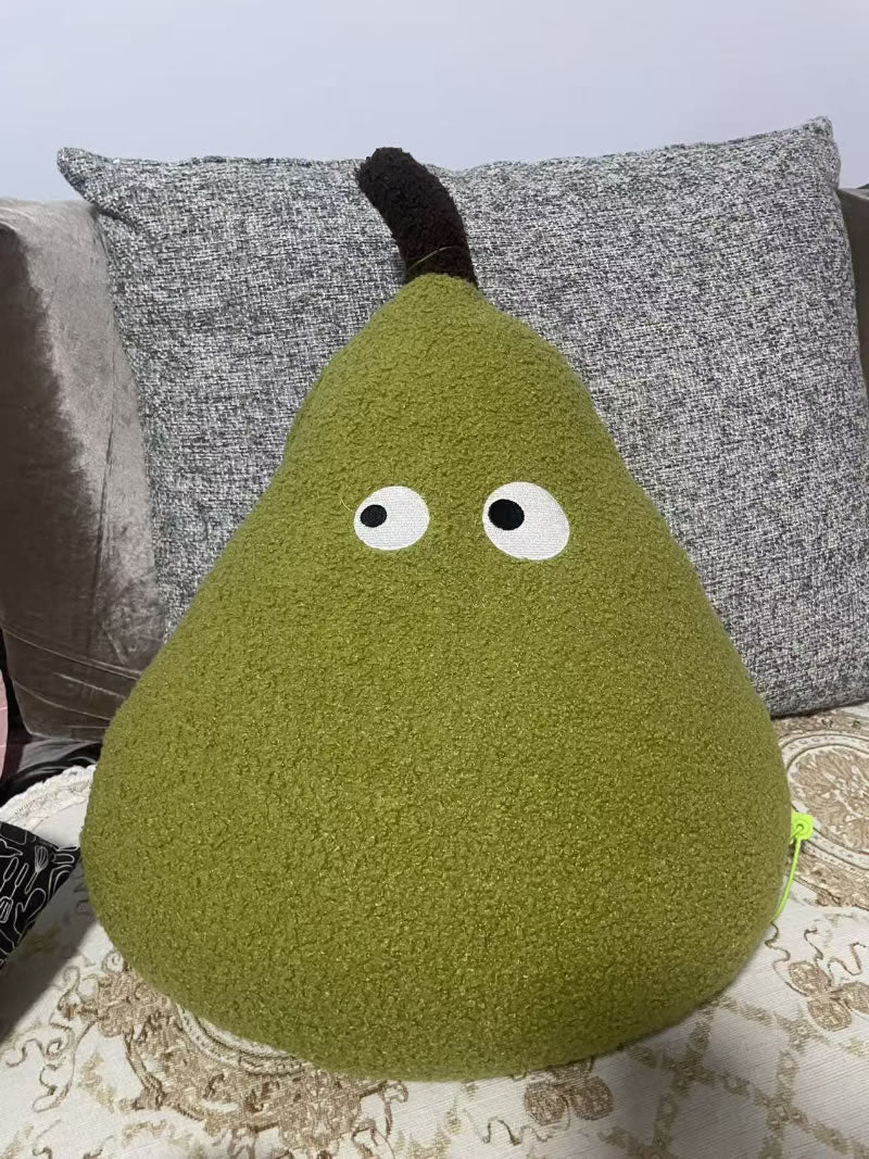 Cute Pear Shaped Plush Pillow - Soft Fruit Throw Pillow for Sofa Bedroom Decor Gift