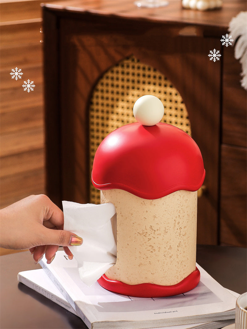 Cute Cupcake Tissue Box – Decorative Round Tissue Holder for Living Room, Bedroom & Dining Table