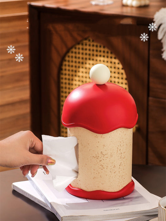 Cute Cupcake Tissue Box – Decorative Round Tissue Holder for Living Room, Bedroom & Dining Table