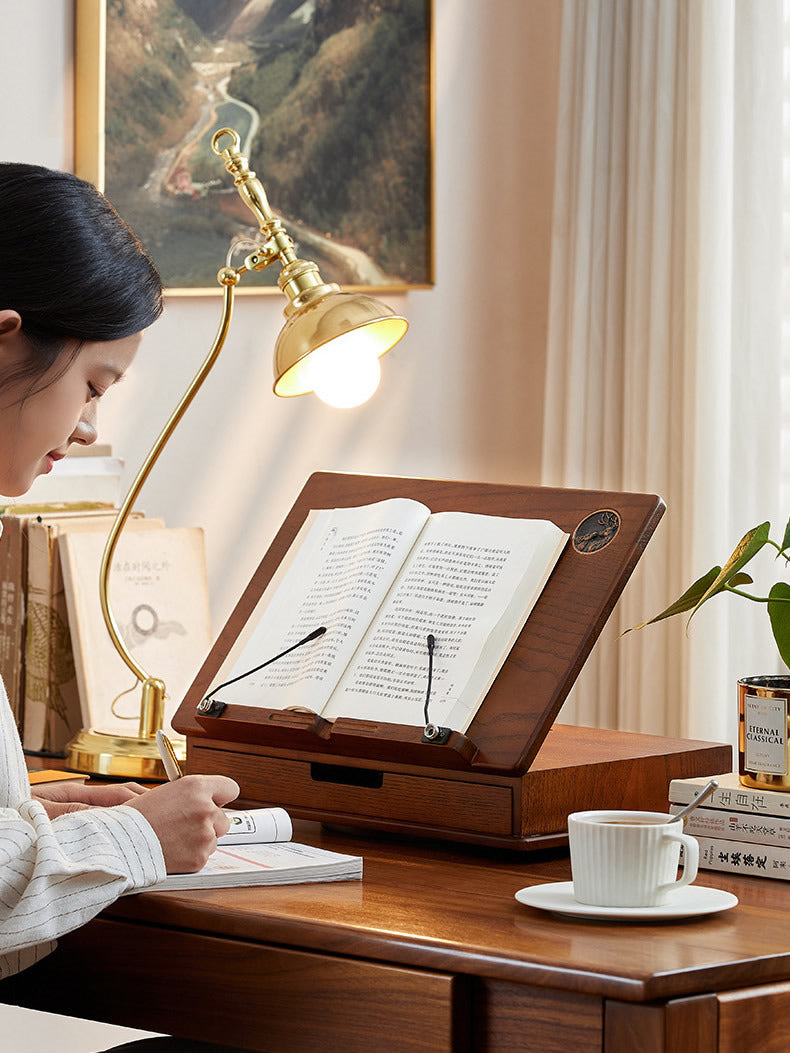 Wooden Reading Rack, Ipad Painting Stand, Drawer Storage Box