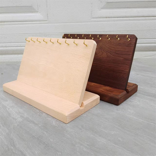 Simple Wooden Jewelry Stand, Desktop Storage Holder