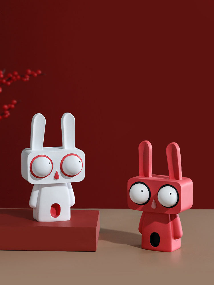 Abstract Art Big Eyes Rabbit Sculpture Ornament, Home Decoration Idea ...