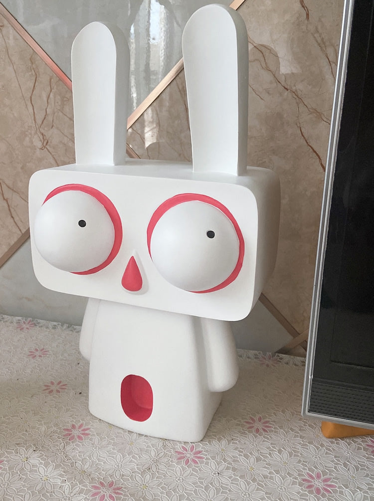 Abstract Art Big Eyes Rabbit Sculpture Ornament, Home Decoration Idea ...