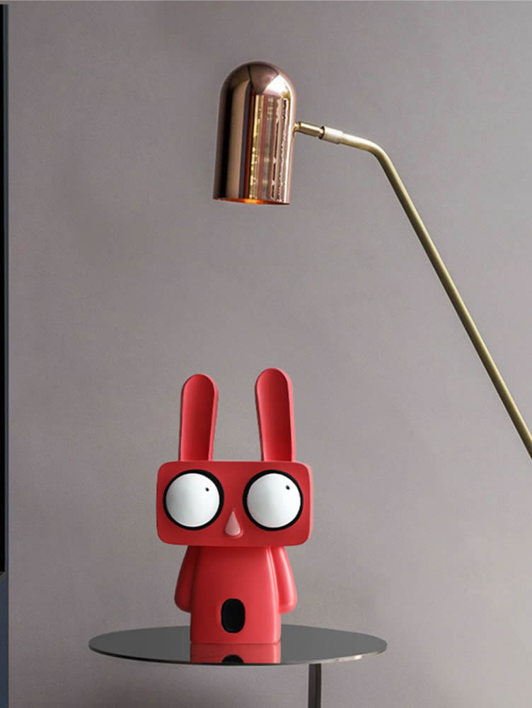 Abstract Art Big Eyes Rabbit Sculpture Ornament, Home Decoration Idea