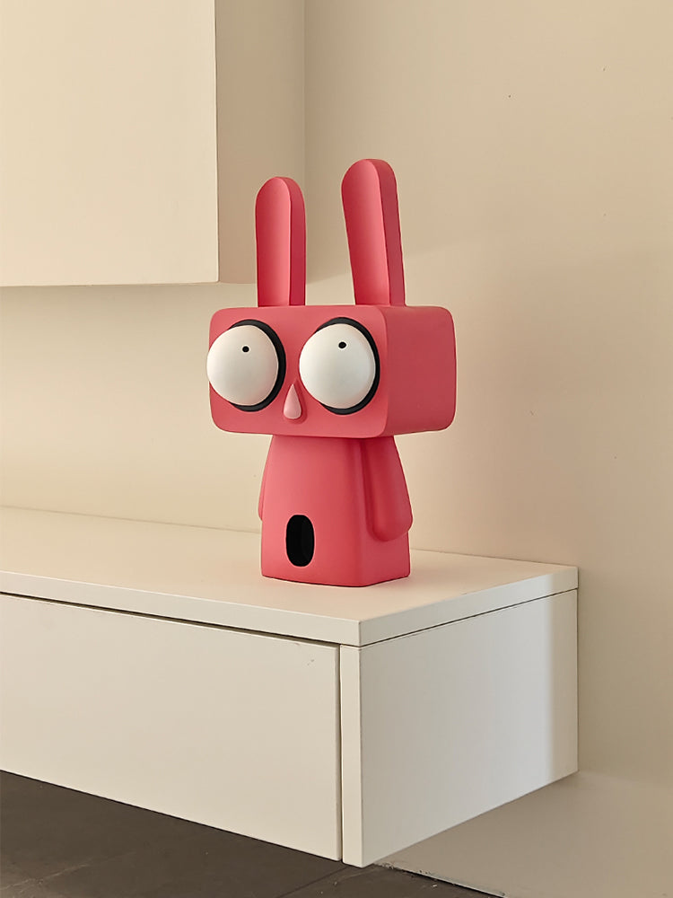 Abstract Art Big Eyes Rabbit Sculpture Ornament, Home Decoration Idea