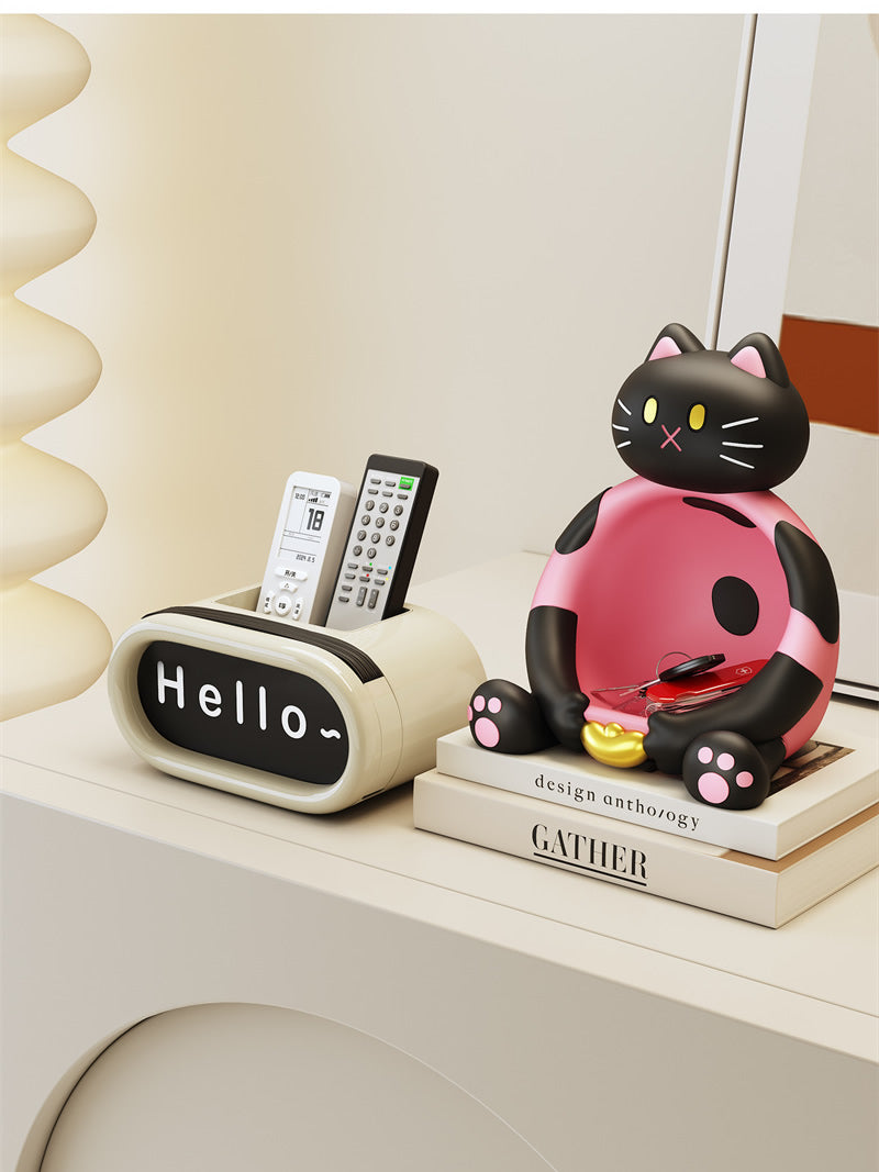 Abstract Cartoon Cat Catchall Tray - Funny Desk Organizer