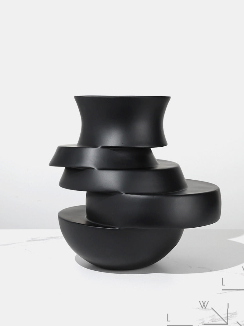 Abstract minimalist art vase, office desktop decoration, home decoration gift