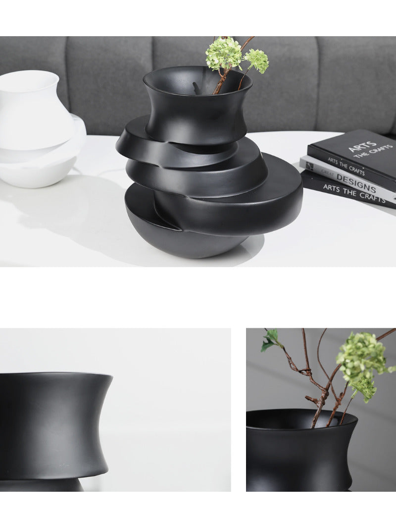 Abstract minimalist art vase, office desktop decoration, home decoration gift