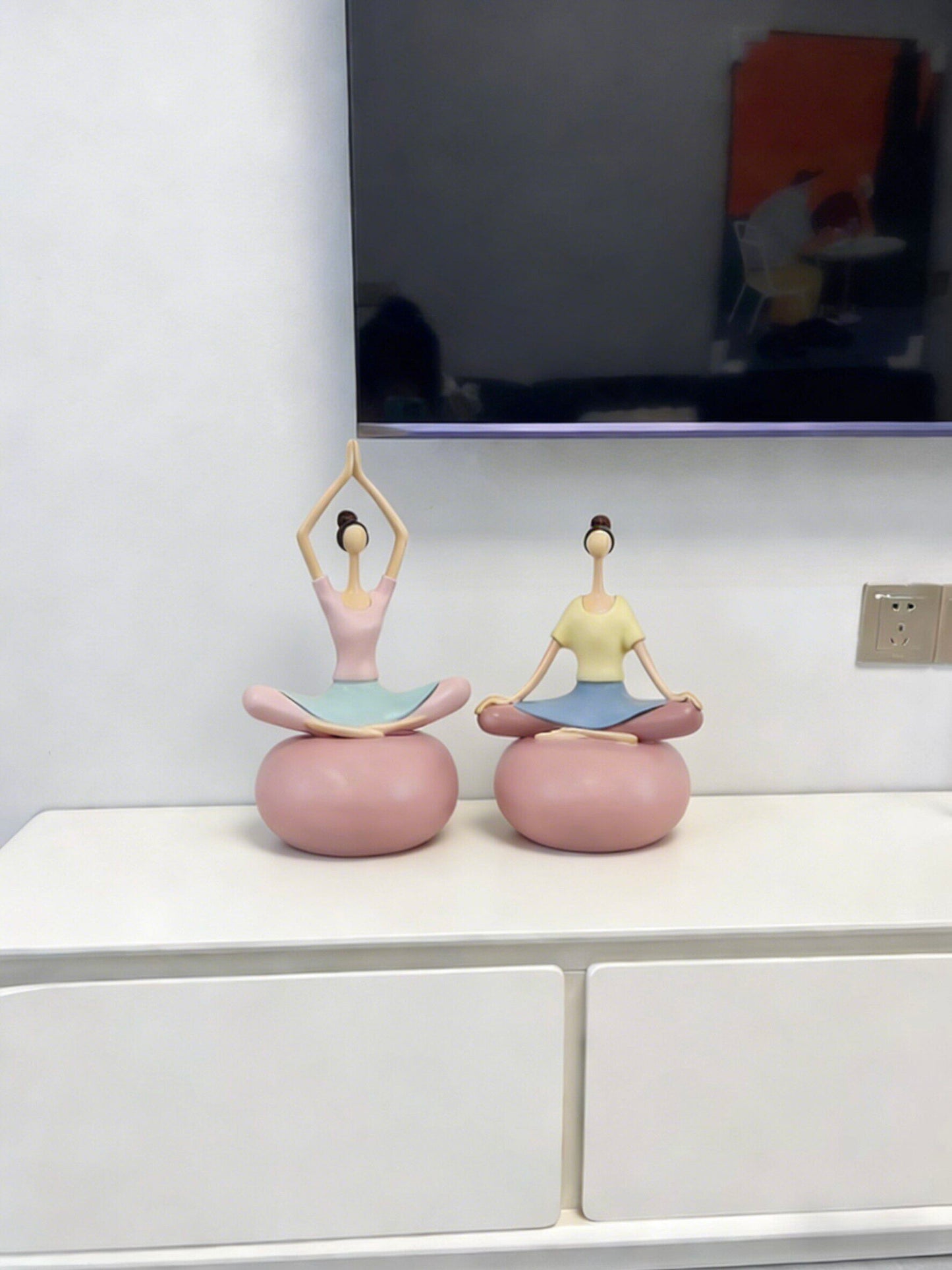Abstract Yoga Girl Figurines - Art Figure Statues for Home & Office Decor