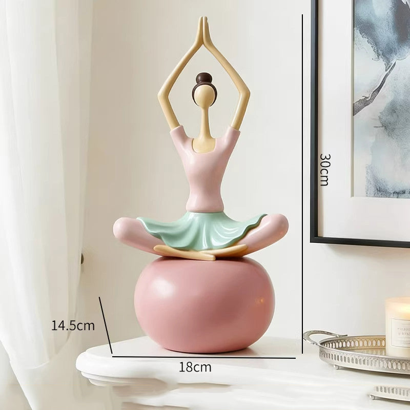 Abstract Yoga Girl Figurines - Art Figure Statues for Home & Office Decor