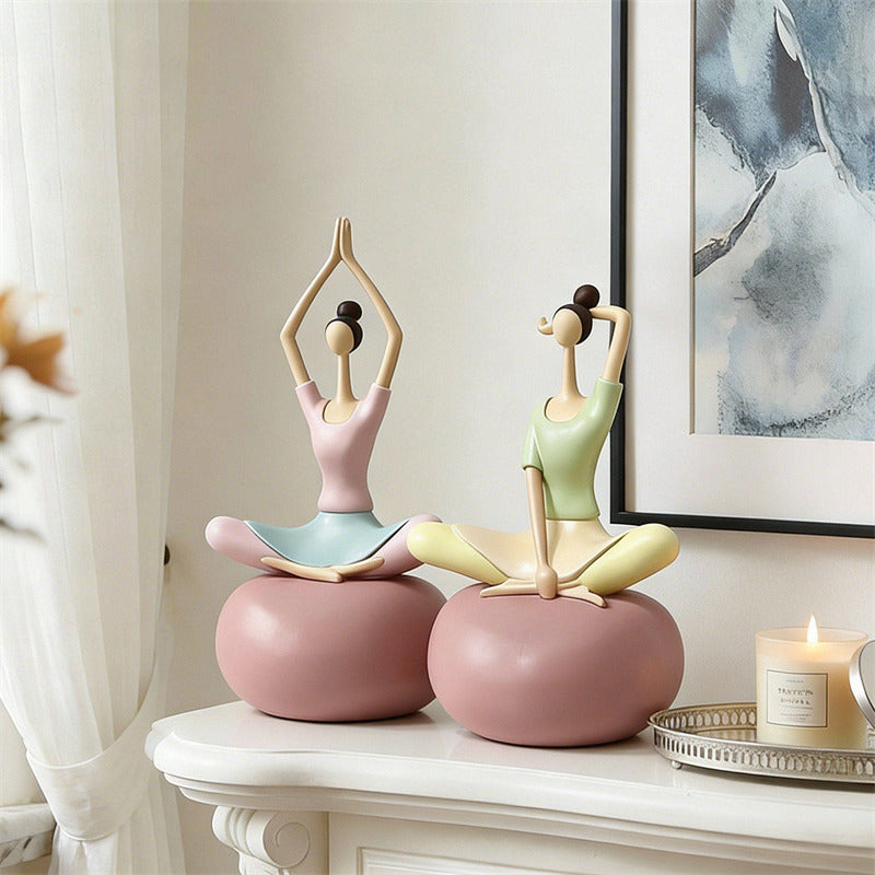 Abstract Yoga Girl Figurines - Art Figure Statues for Home & Office Decor