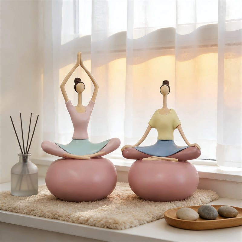 Abstract Yoga Girl Figurines - Art Figure Statues for Home & Office Decor
