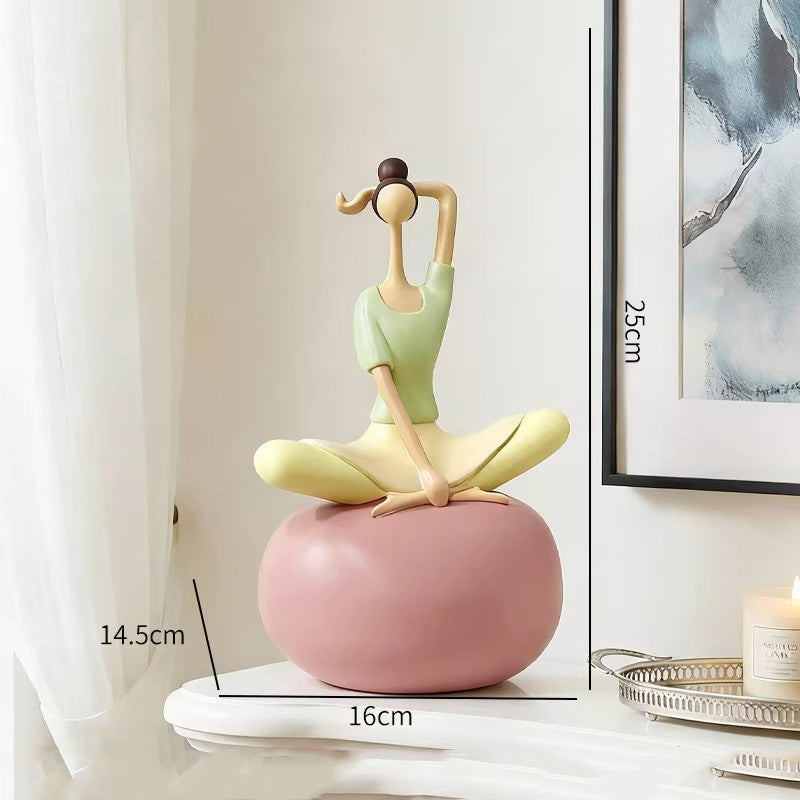 Abstract Yoga Girl Figurines - Art Figure Statues for Home & Office Decor