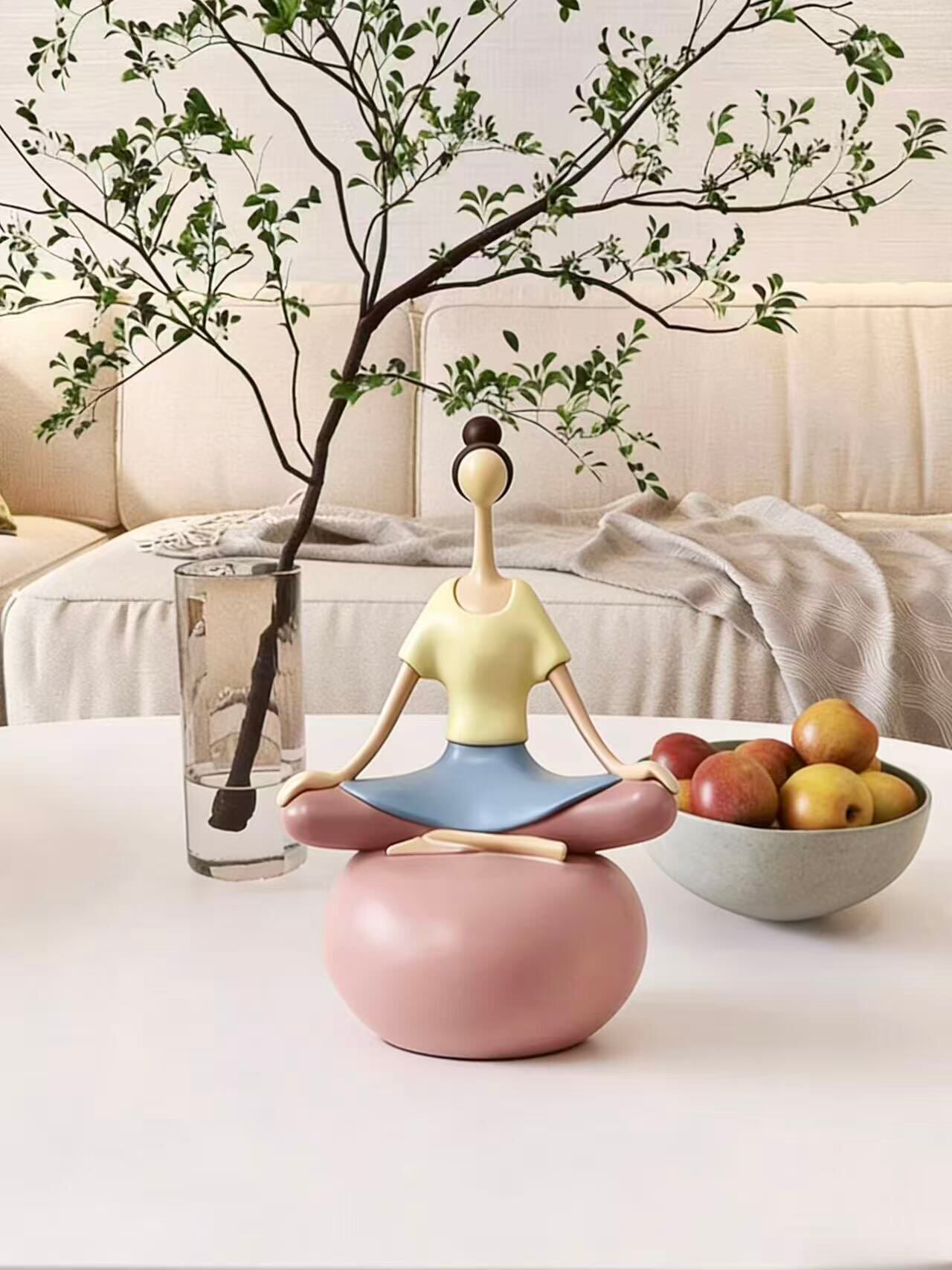 Abstract Yoga Girl Figurines - Art Figure Statues for Home & Office Decor