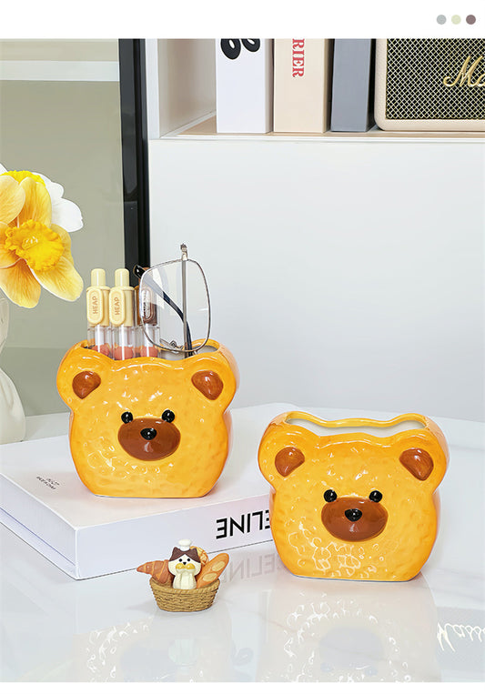 Adorable Bear - Shaped Pen Holders: Cute & Practical Desk Organizers