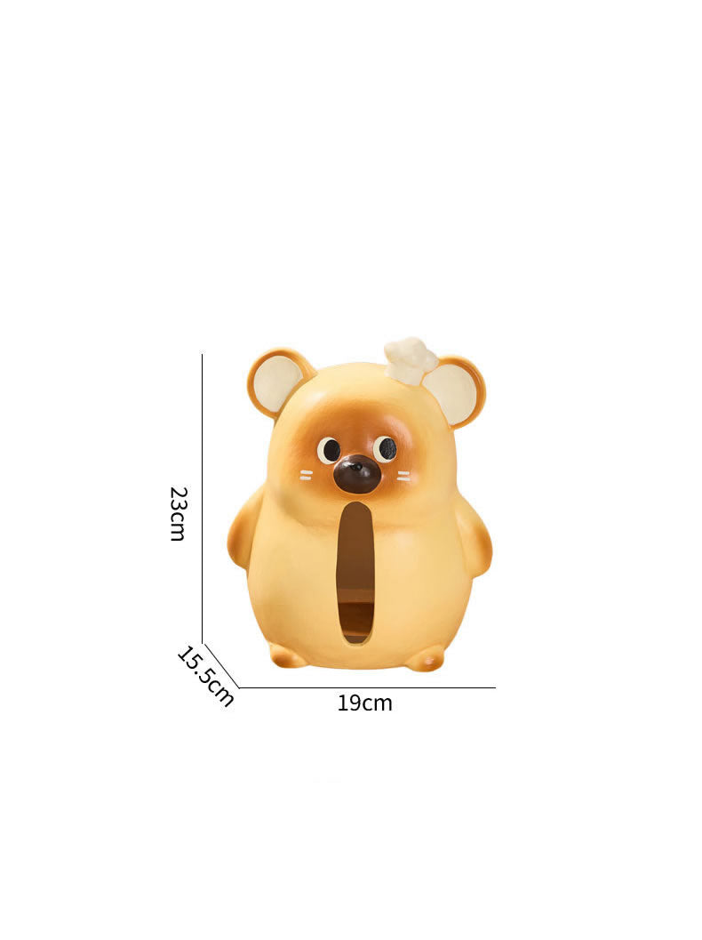 Adorable Hamster Ceramic Tissue Box Holder - Cute Animal Home Decor for Living Room, Bedroom & Office