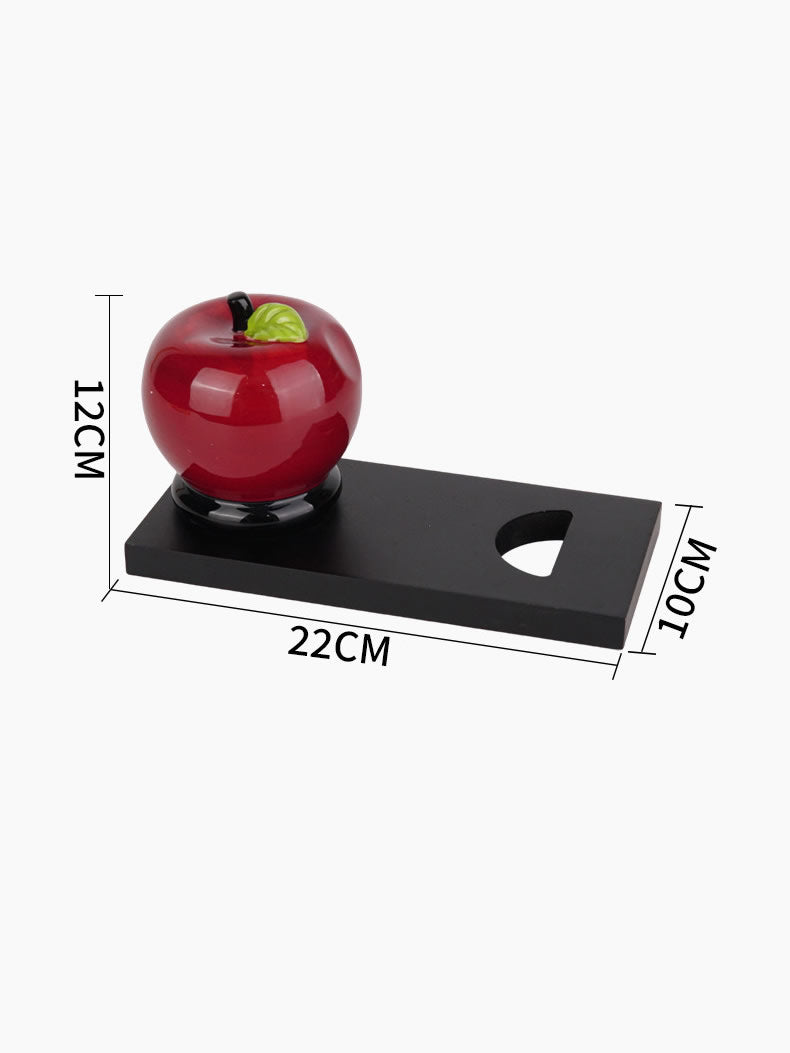 Red Apple Art Wine Rack & Bottle Holder for Home Kitchen Bar Desktop Organization Decor