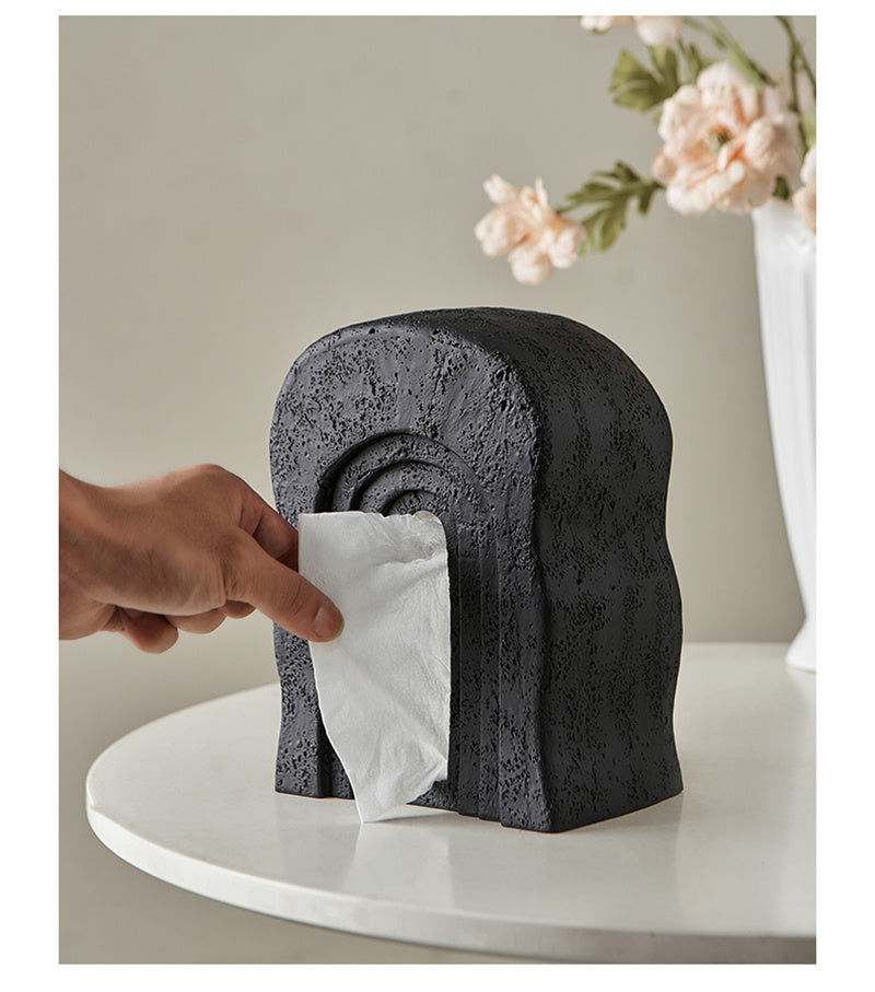 Arch-Shaped Tissue Box  - Minimalist Textured Decor for Living Rooms, Desks & Offices