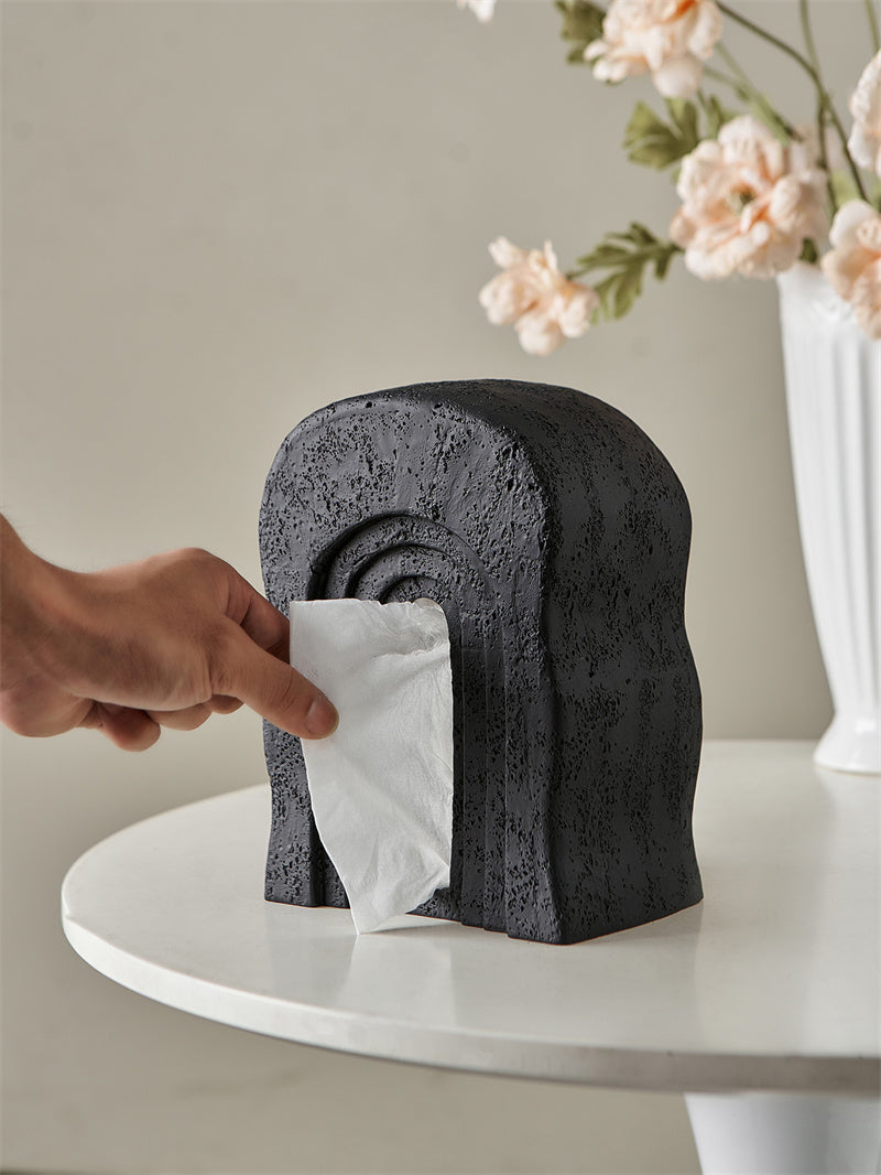 Arch-Shaped Tissue Box  - Minimalist Textured Decor for Living Rooms, Desks & Offices