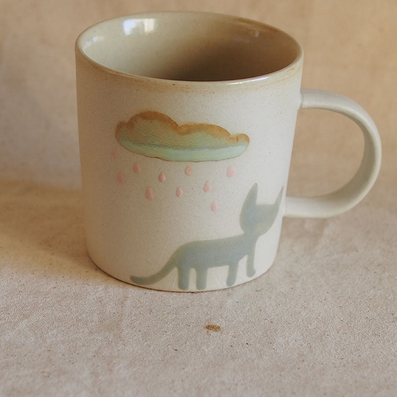 Artistic Vintage Abstract Cat Mug - Unique and Stylish Ceramic Cup