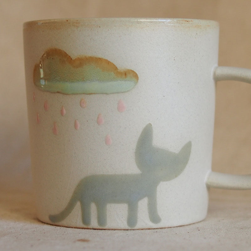 Artistic Vintage Abstract Cat Mug - Unique and Stylish Ceramic Cup