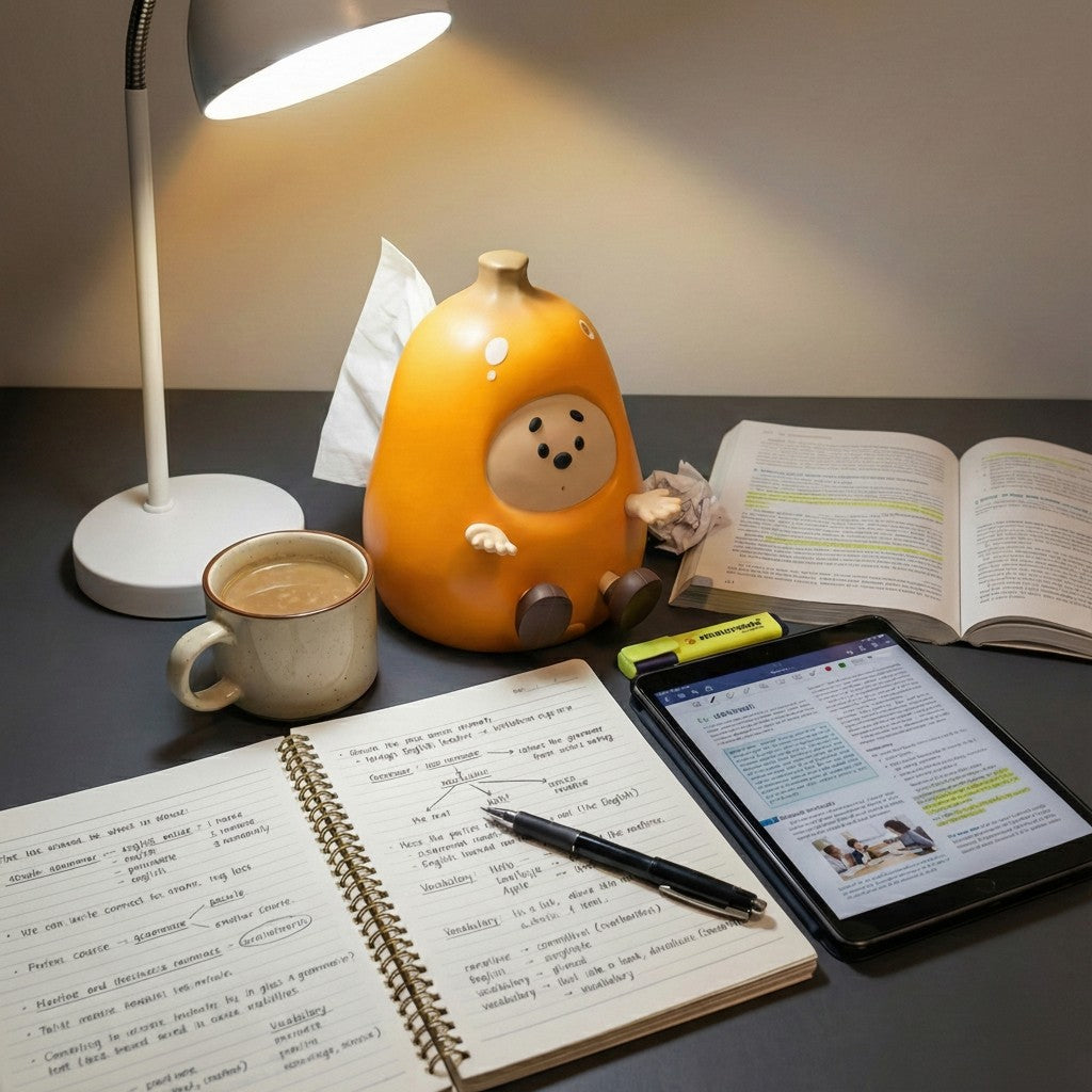 Banana Man Ceramic Desktop Organizer - Phone Stand & Tissue Holder for Desk