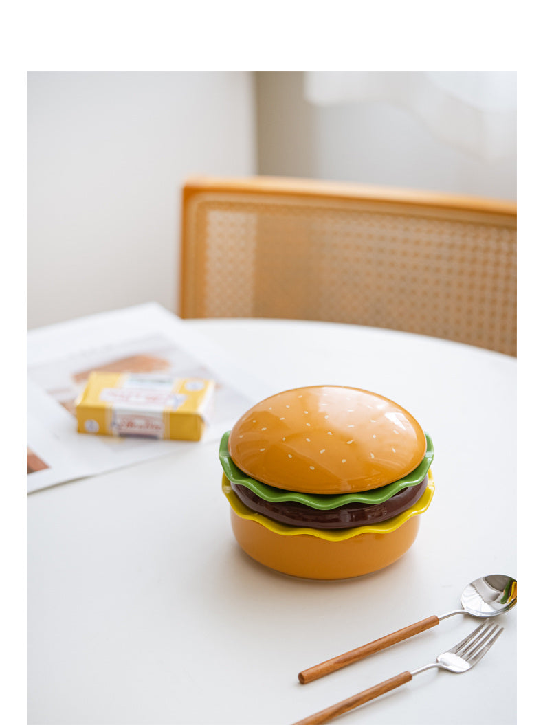 Beautiful folding hamburger ceramic dish, kitchen decoration,dessert plate