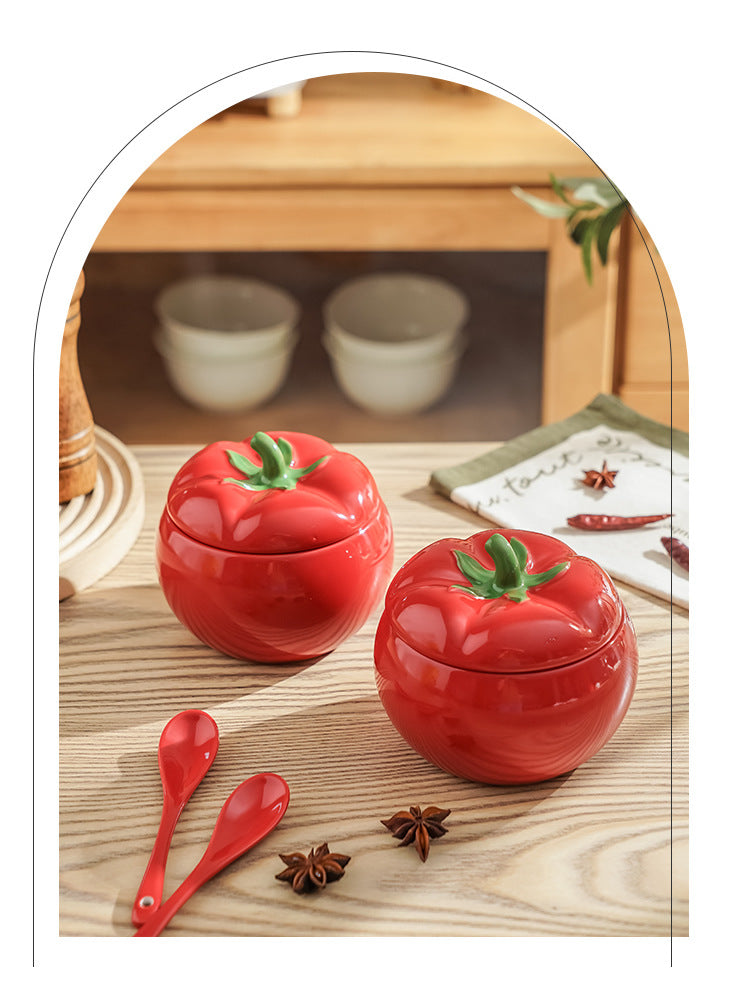Beautiful Red Tomato Spice Jar, Sugar Jar, Kitchen Decoration Ideas 2pc