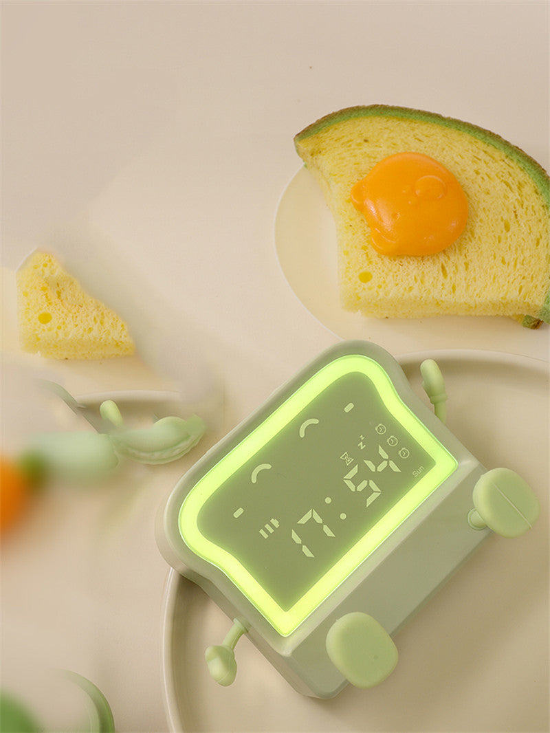 Big Foot Toast Bread Idea Clock with Phone Holder,Creative Gift – MoreAngle
