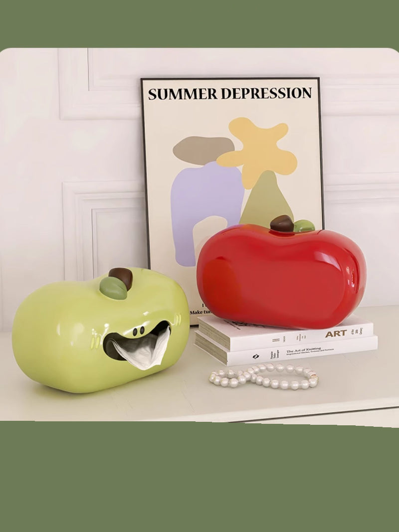 Big Mouth Apple Art Tissue Box, Creative Christmas Gift