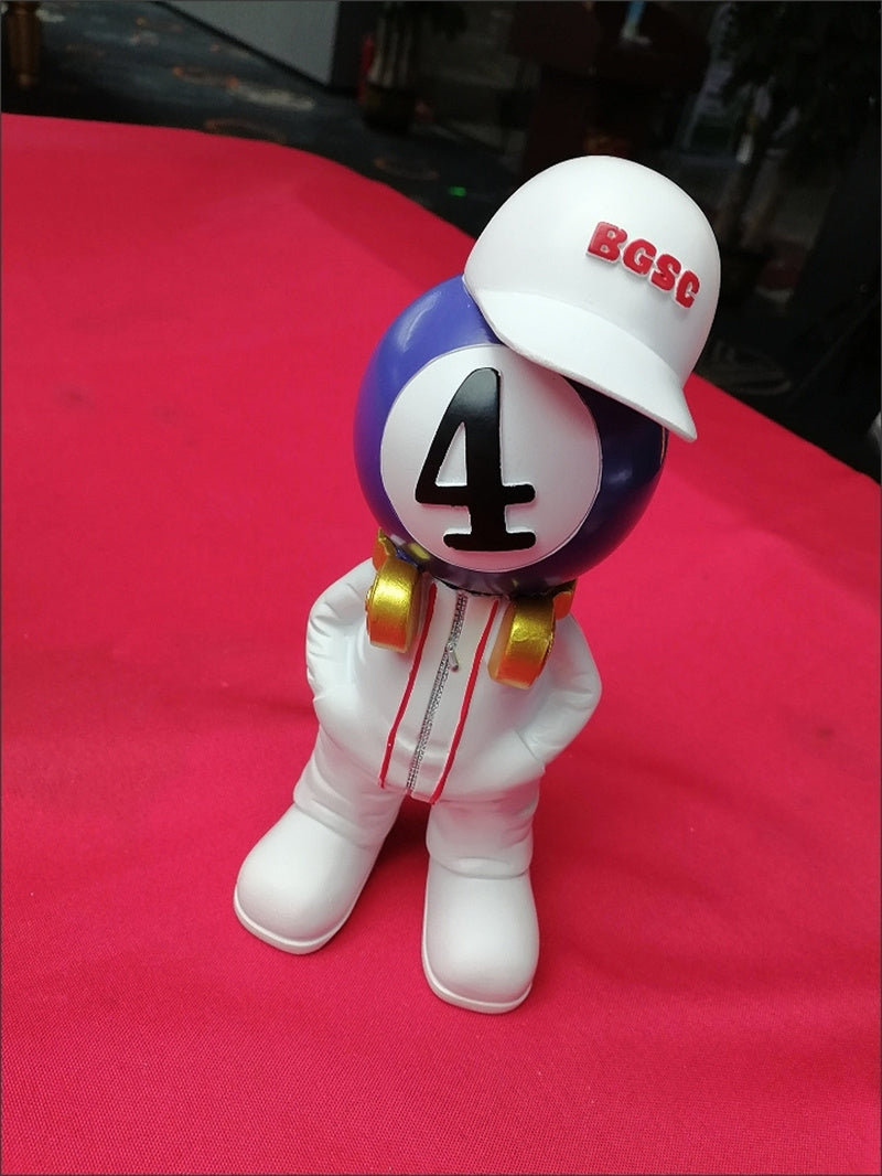 Billiard Ball Character Figurine,Alternative Art Decorative Items for Home and Office