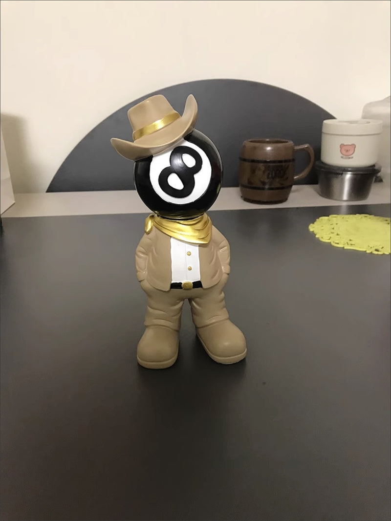 Billiard Ball Character Figurine,Alternative Art Decorative Items for Home and Office