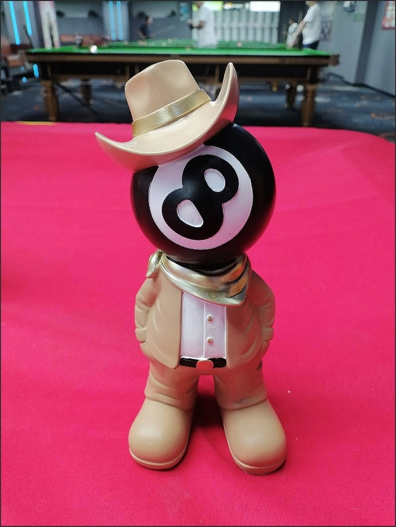 Billiard Ball Character Figurine,Alternative Art Decorative Items for Home and Office
